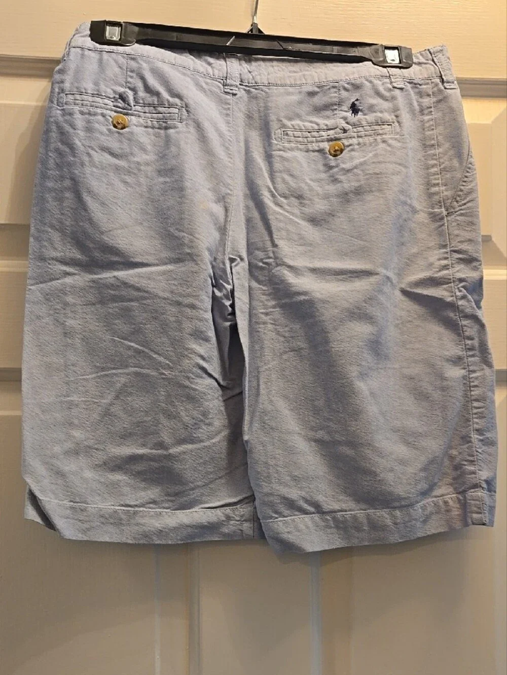 Ralph Lauren Light Blue Flat-Front Cotton Shorts, Boys Size 16